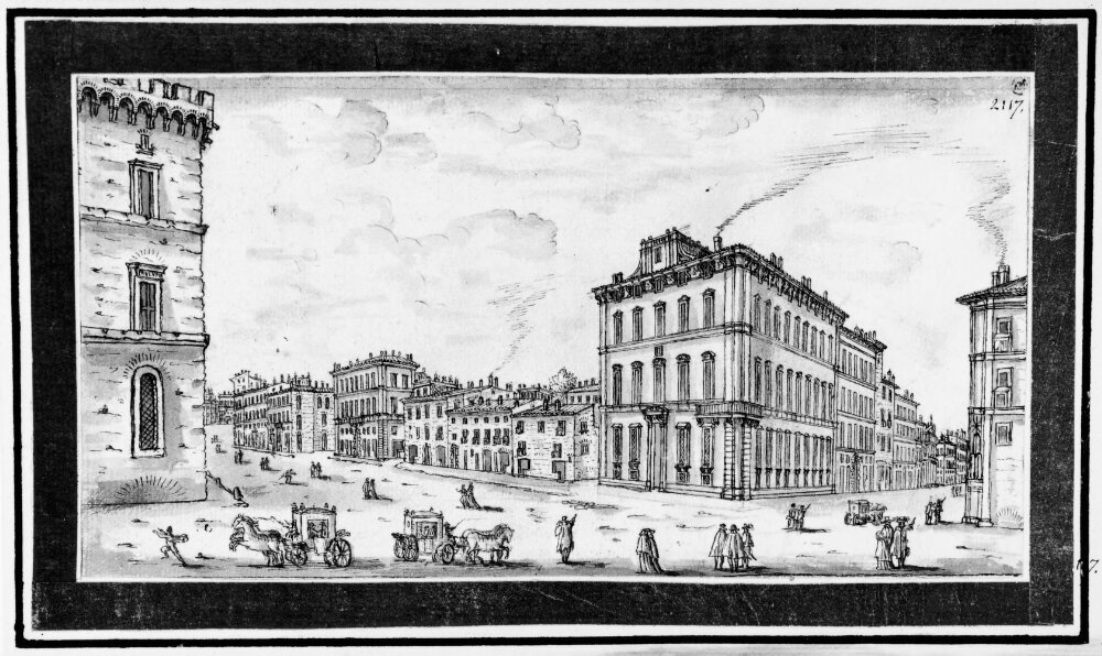 Drawing of Piazza di San Marco by G. B. Falda.