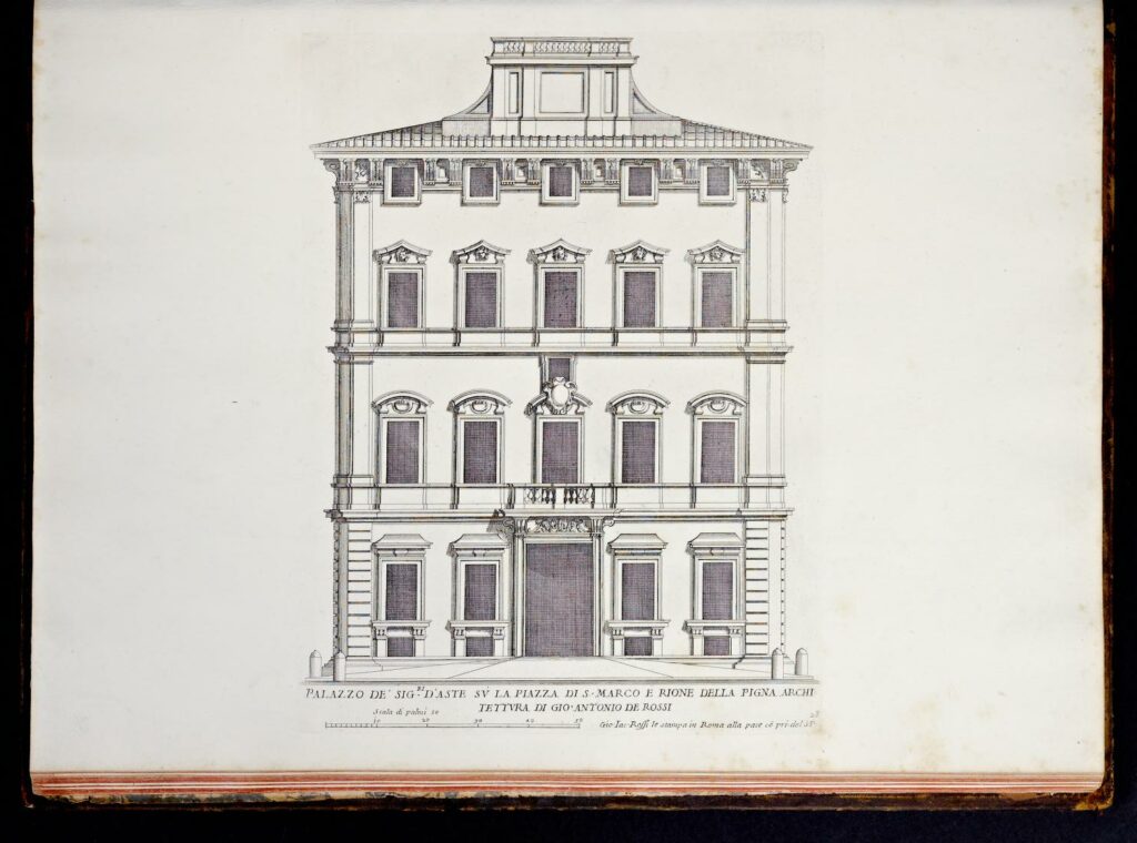 Print of the Palazzo D'Asti facade