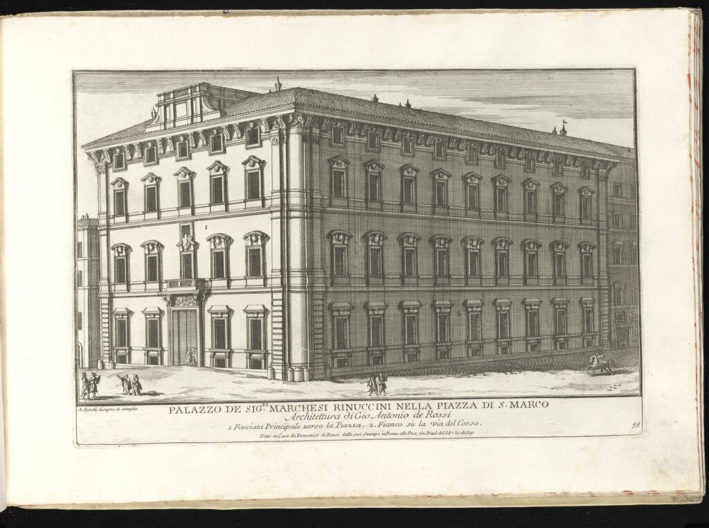 Print of the Palazzo D'aste by Alessandro Specchi