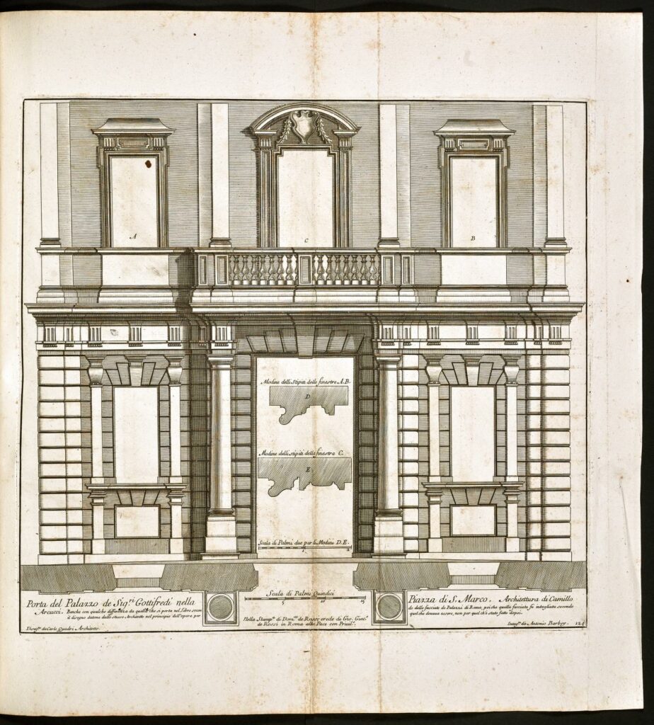 Print of the portal of Palazzo Gottifredi