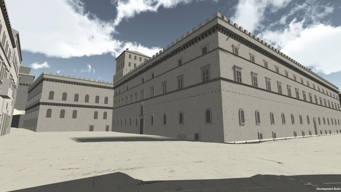 Screenshot of the Piazza di San Marco from Envisioning Baroque Rome