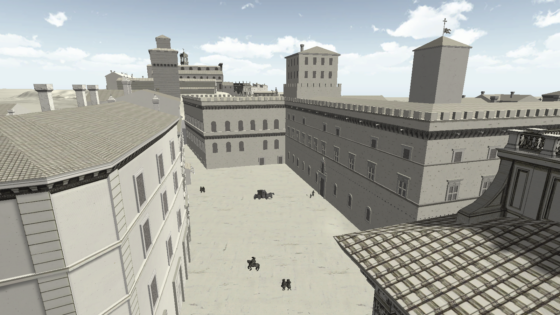 Screenshot of the Piazza di San Marco from Envisioning Baroque Rome